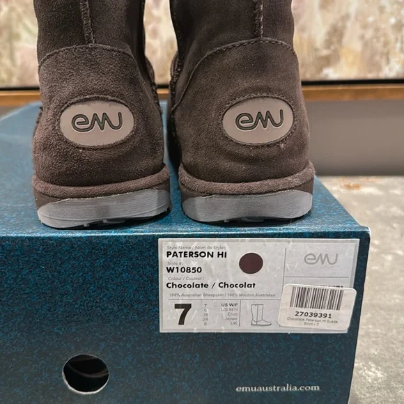 NWT IN BOX Emu waterproof Patterson HI boot size 7